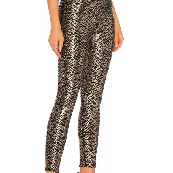 Amuse Society Bling Sequin Pants Copper 26 S - Picture 4 of 10